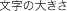 文字の大きさ